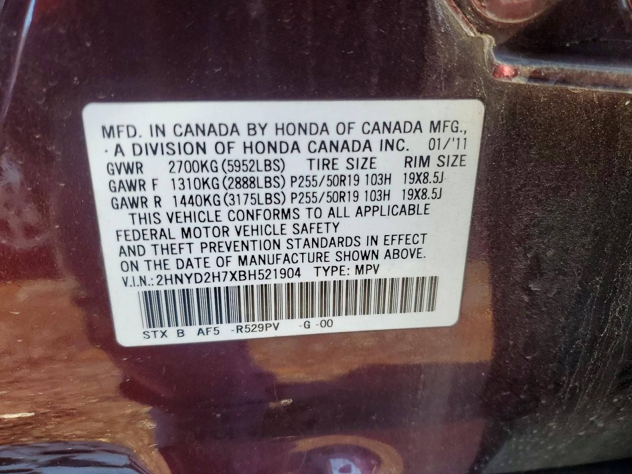 2011 Acura Mdx Advance