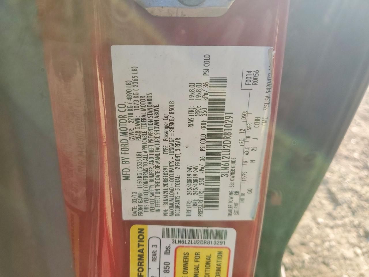 2013 Lincoln Mkz Hybrid