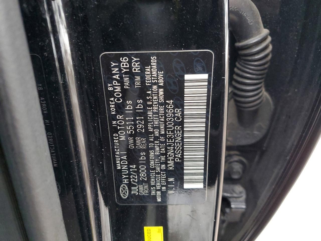 2015 Hyundai Genesis 3.8l