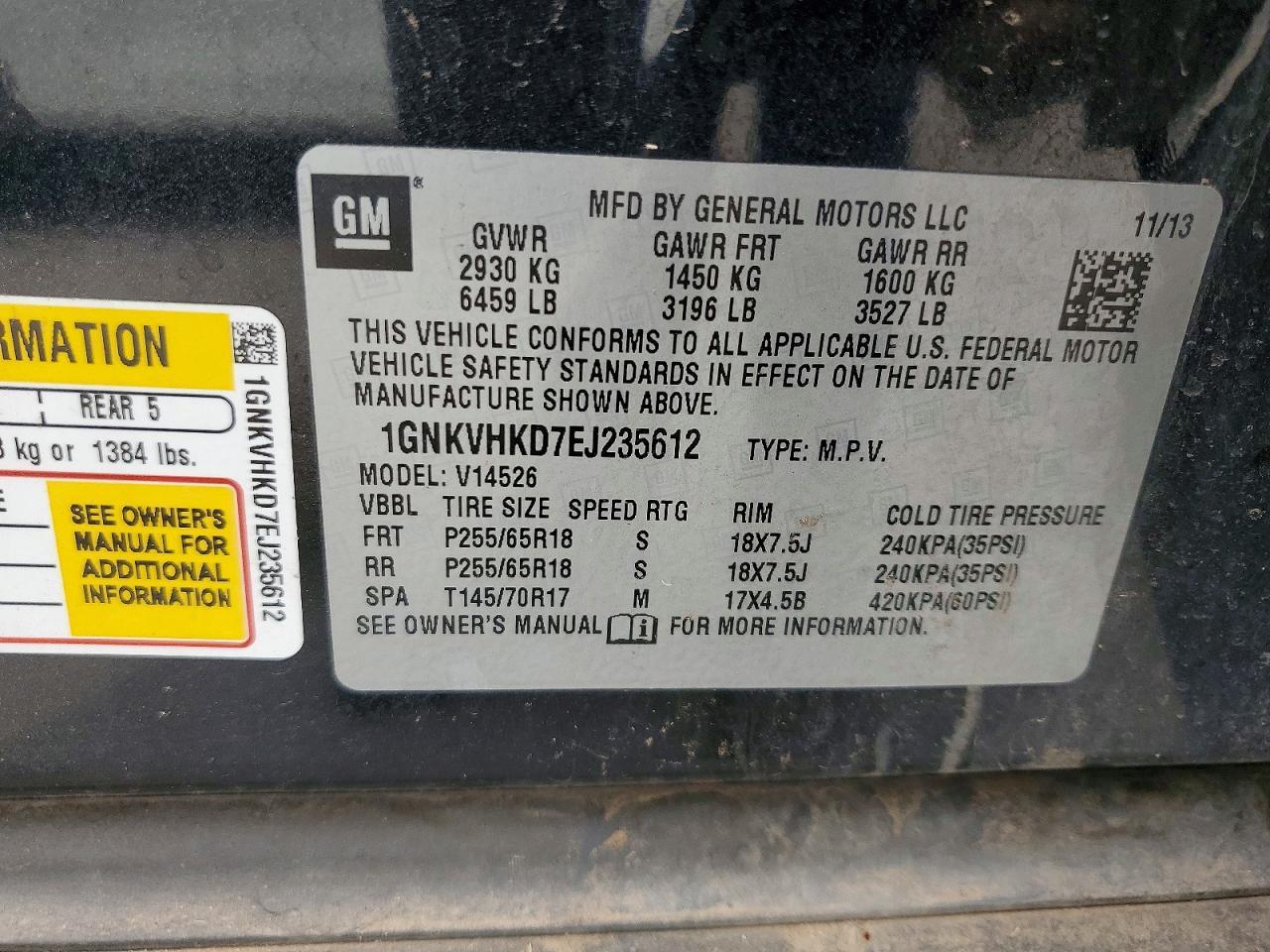 2014 Chevrolet Traverse lt