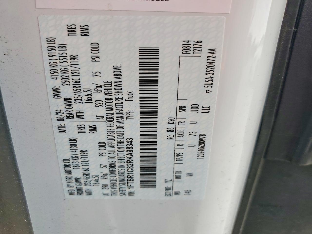 2024 Ford Transit T-250