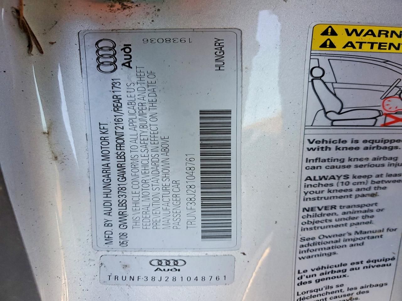 2008 Audi Tt 2.0t Premium