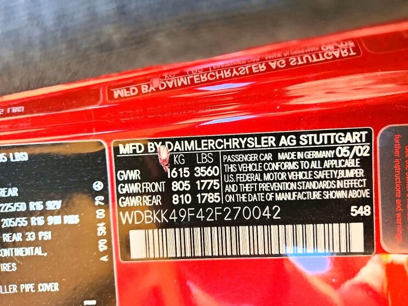 2002 Mercedes-Benz Slk 230 Kompressor