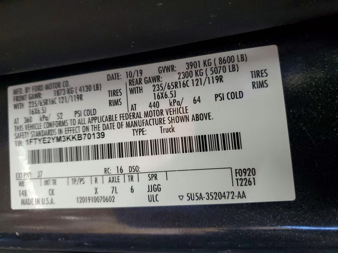 2019 Ford Transit T-150