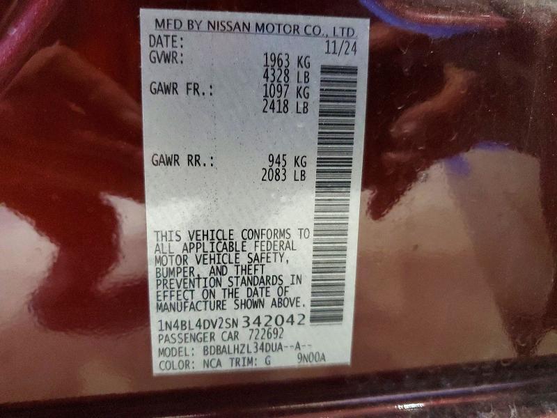2025 Nissan Altima 2.5 sv