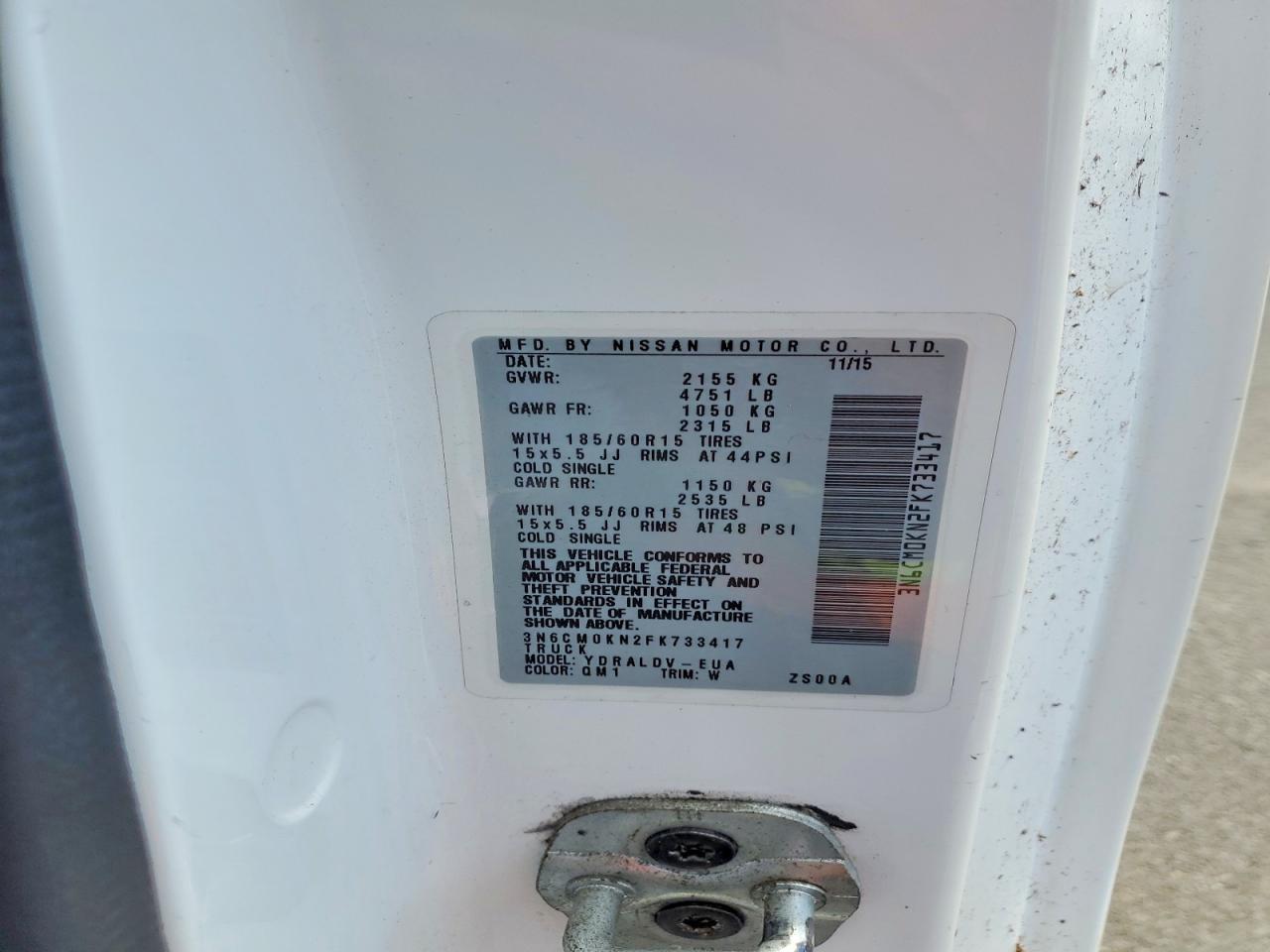 2020 Nissan NV200 Utility / Service Van