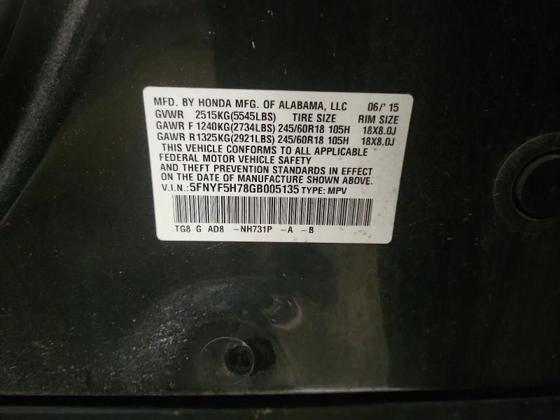 2016 Honda Pilot Exln