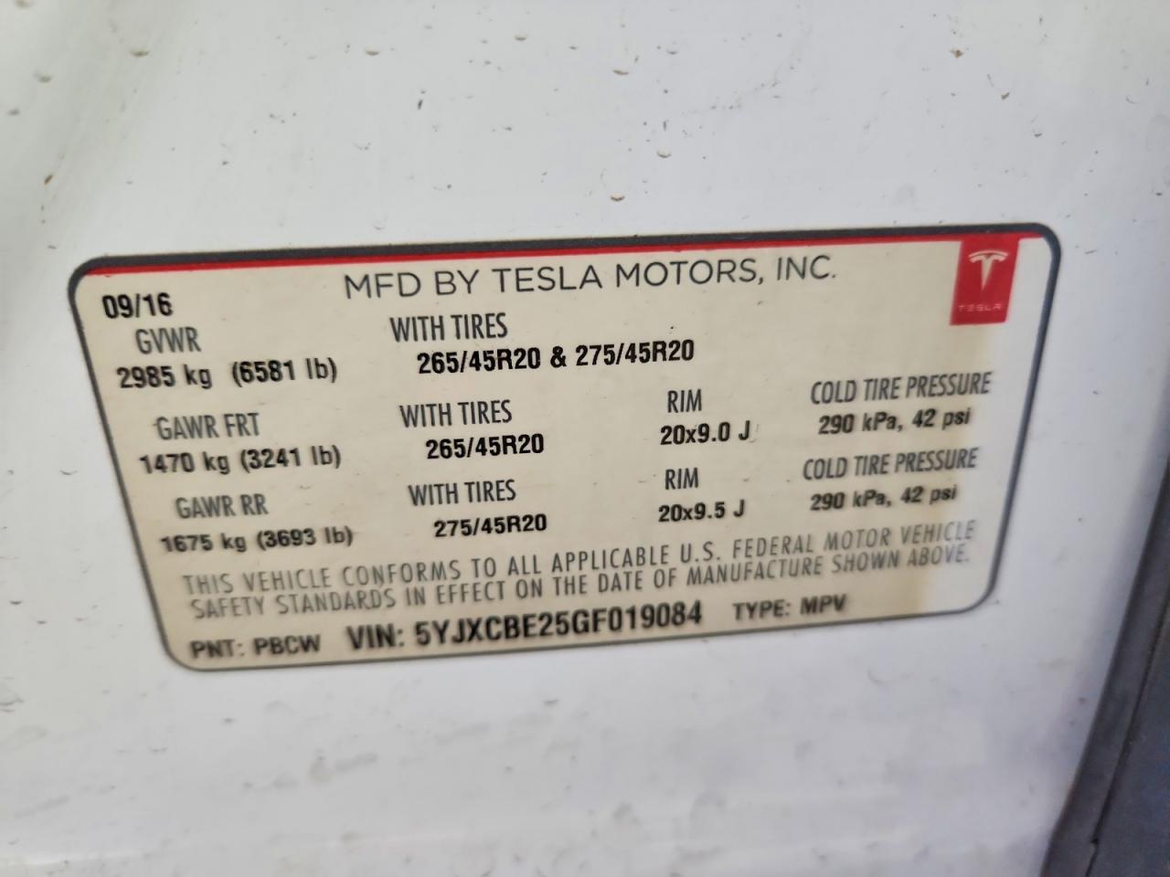 2016 Tesla Model x