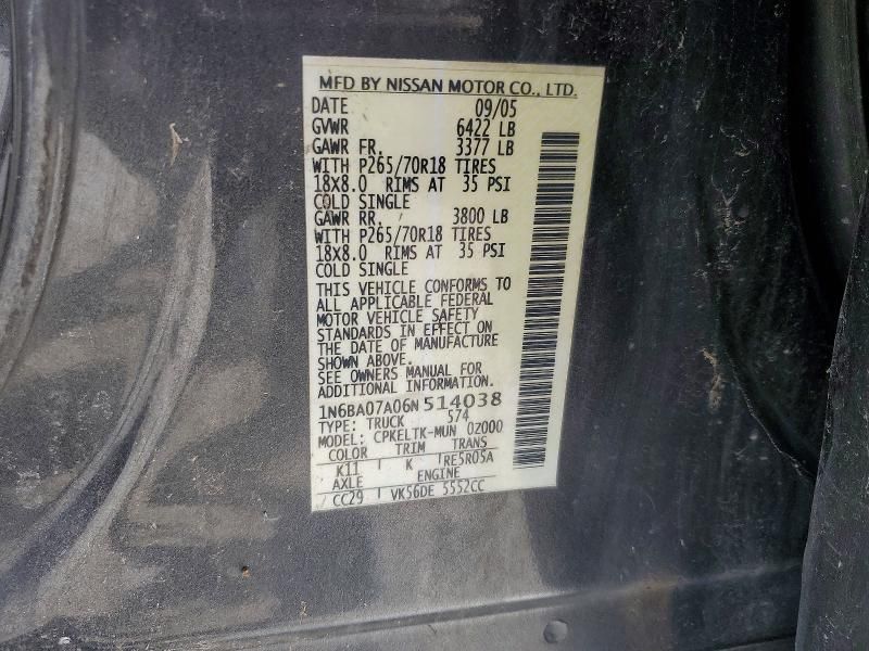 2006 Nissan Titan XE FFV