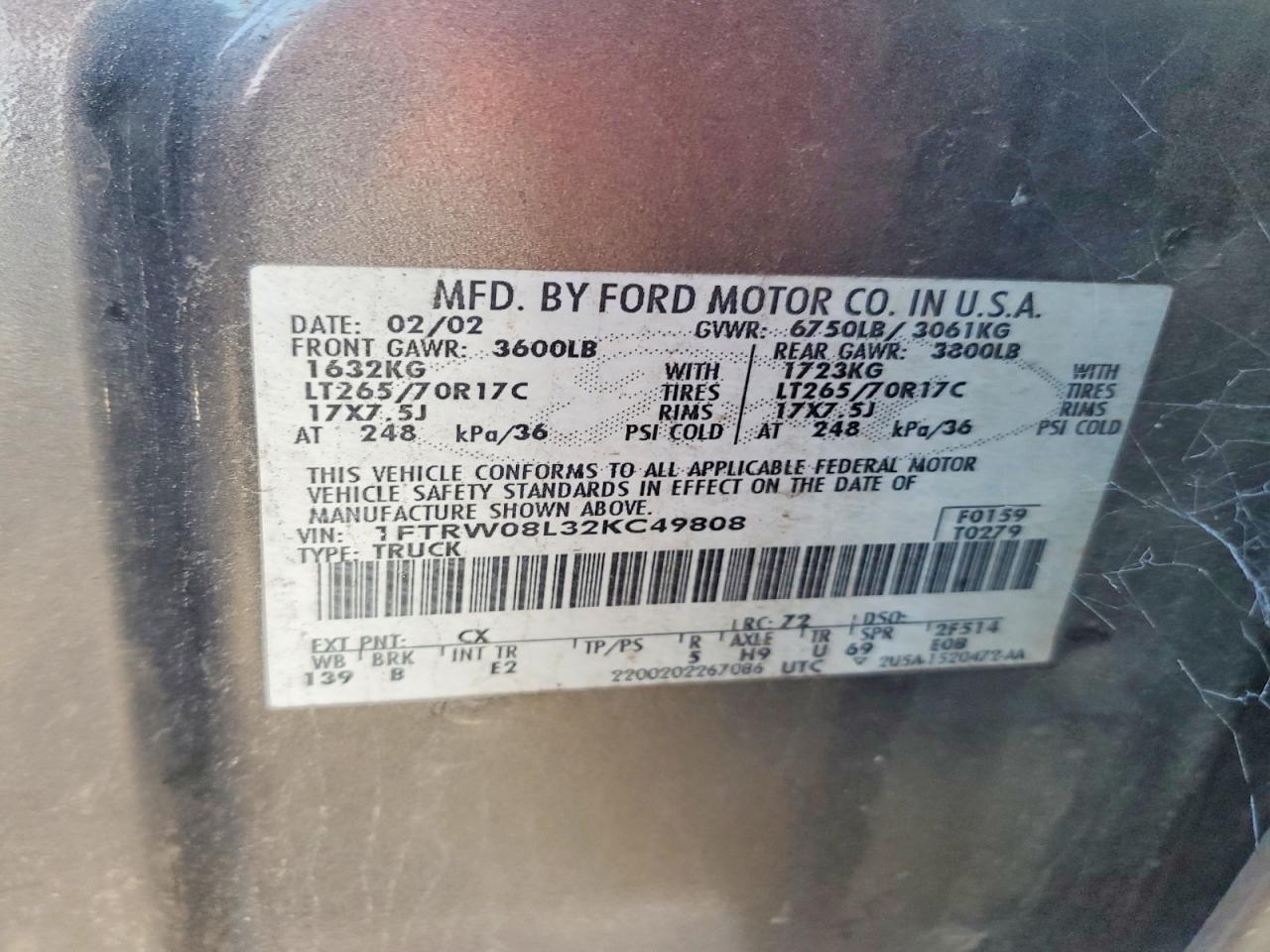 2002 Ford F150 Supercrew