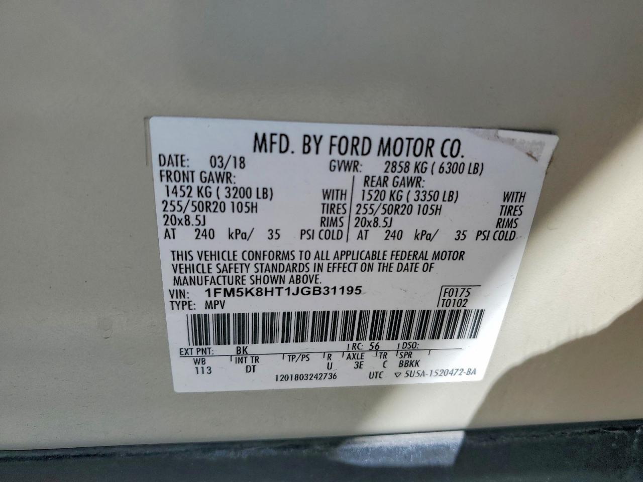 2018 Ford Explorer Platinum