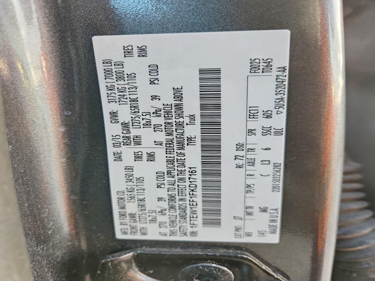 2015 Ford F150 Supercrew