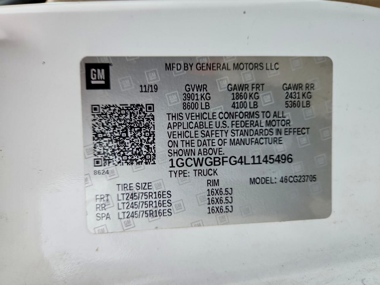 2020 Chevrolet Express G2500