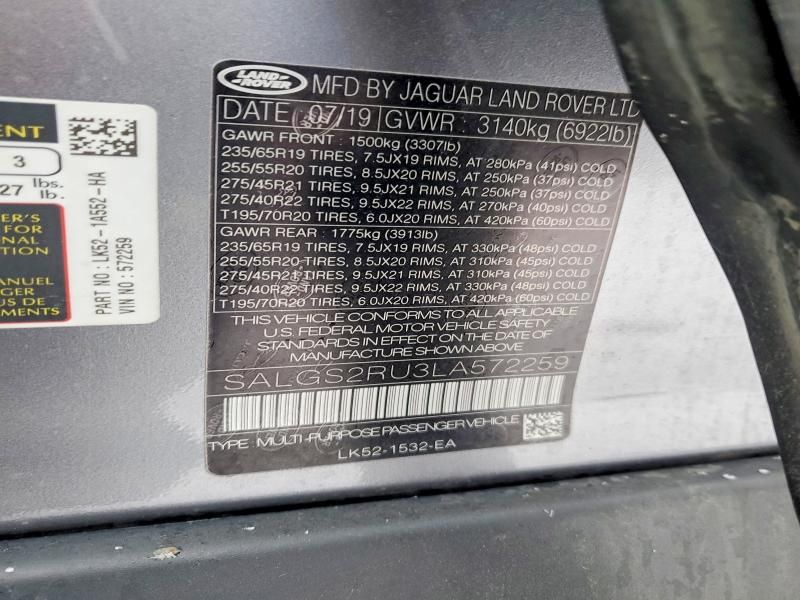 2020 Land Rover Range Rover hse