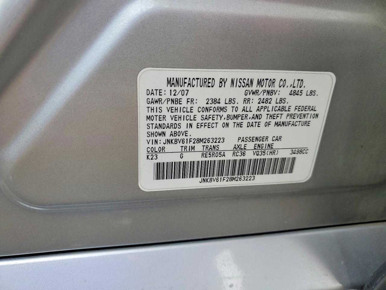 2008 Infiniti G35