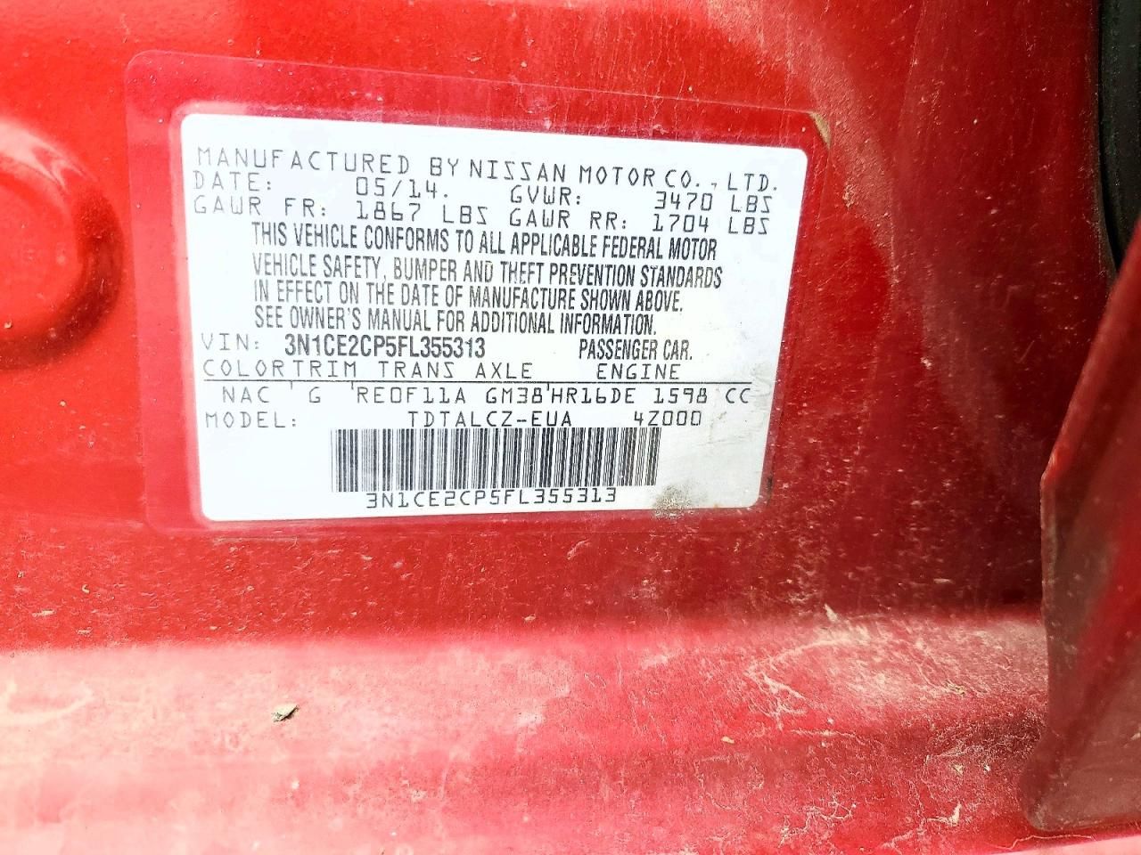 2015 Nissan Versa Note s