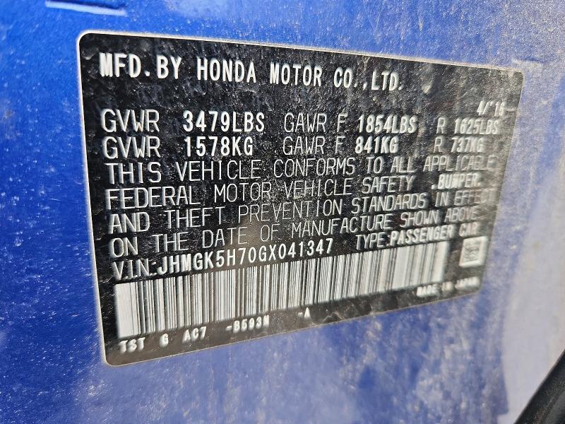 2016 Honda Fit ex