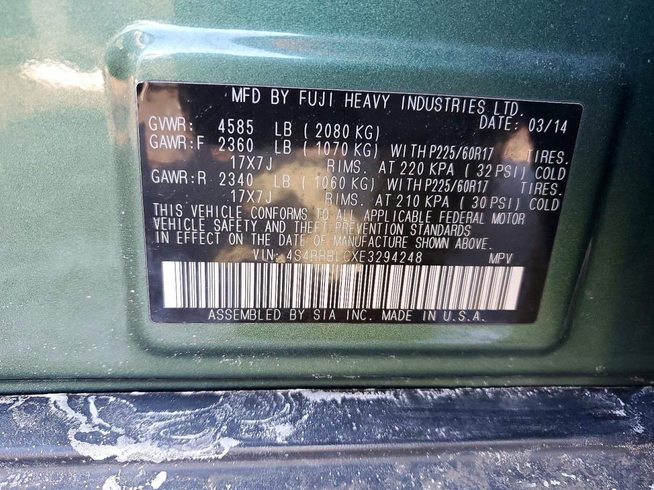 2014 Subaru Outback 2.5i Limited