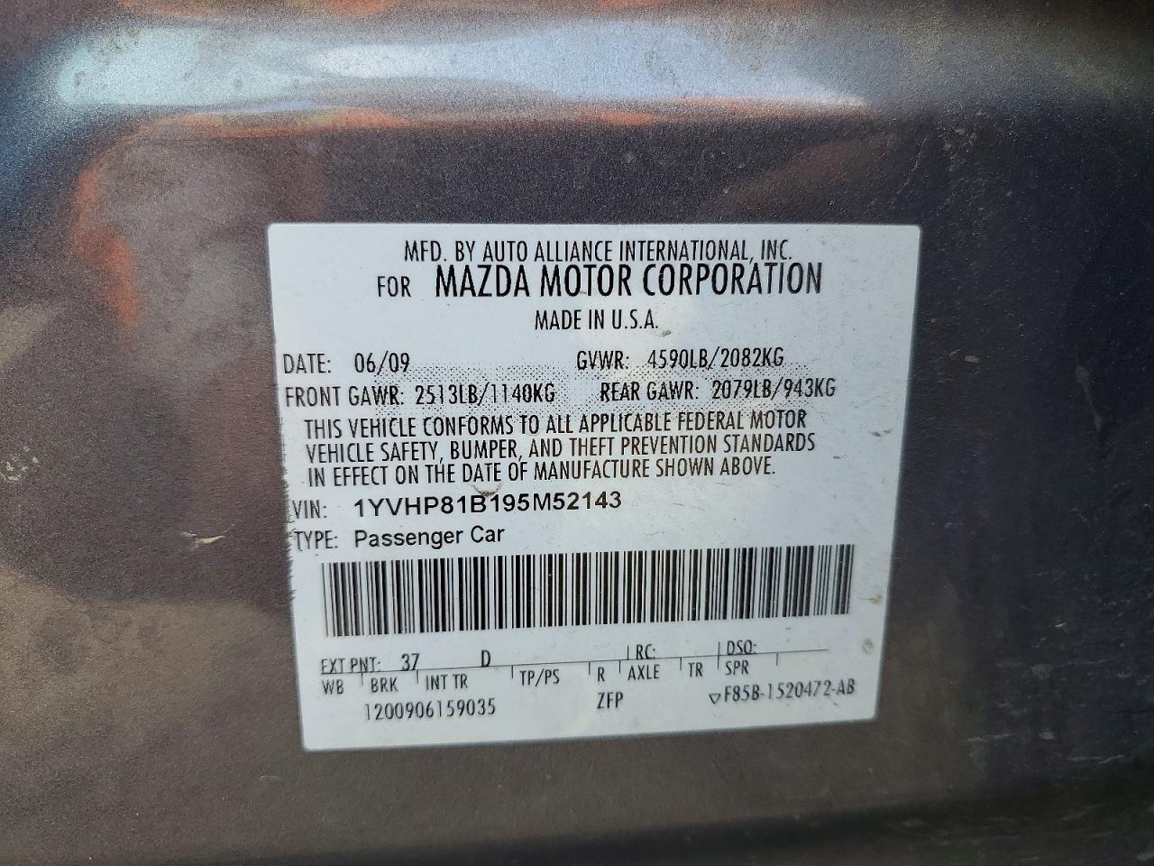 2009 Mazda 6 S