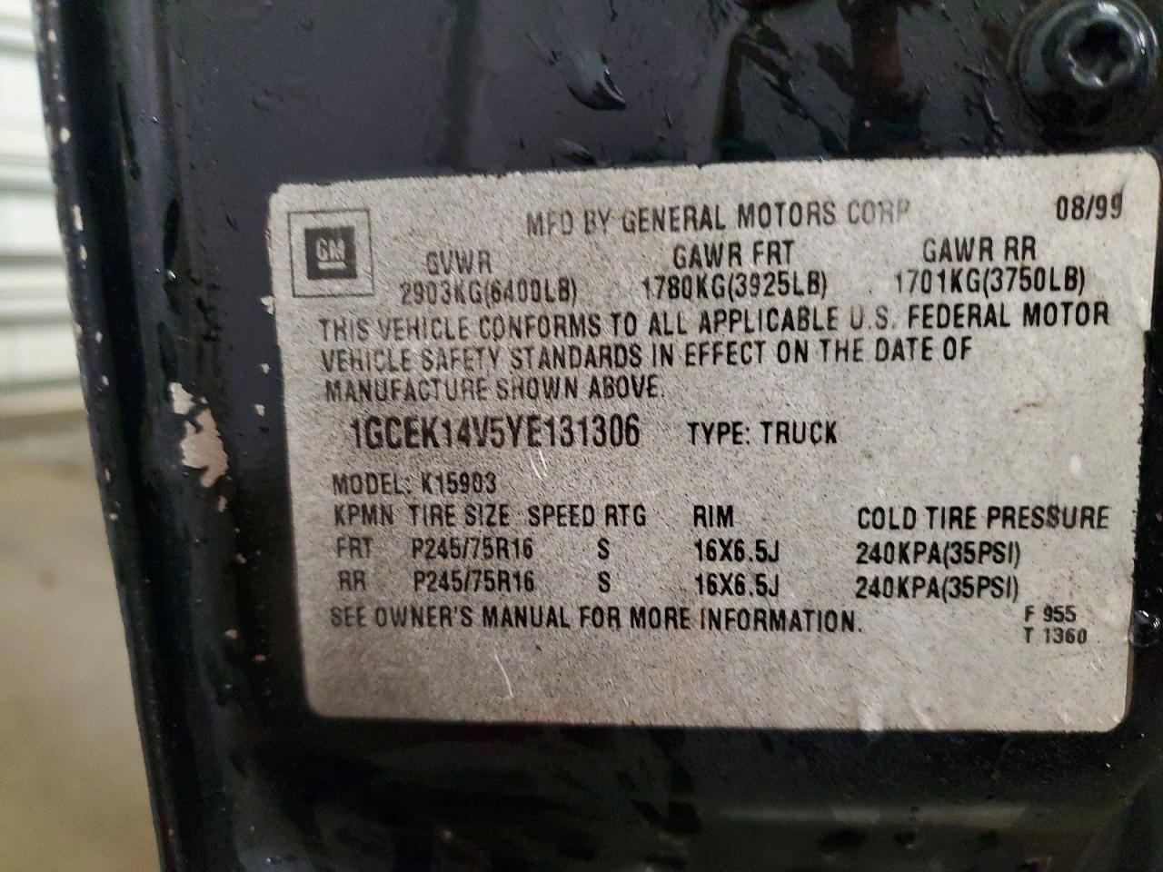 2000 Chevrolet Silverado K1500