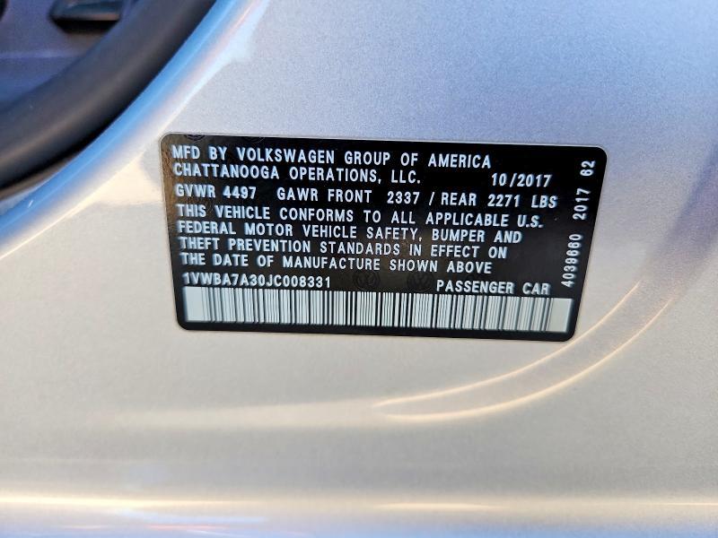 2018 Volkswagen Passat se