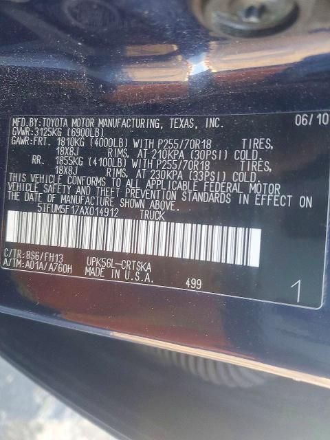 2010 Toyota Tundra Double Cab SR5