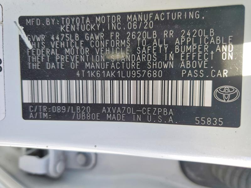 2020 Toyota Camry xse