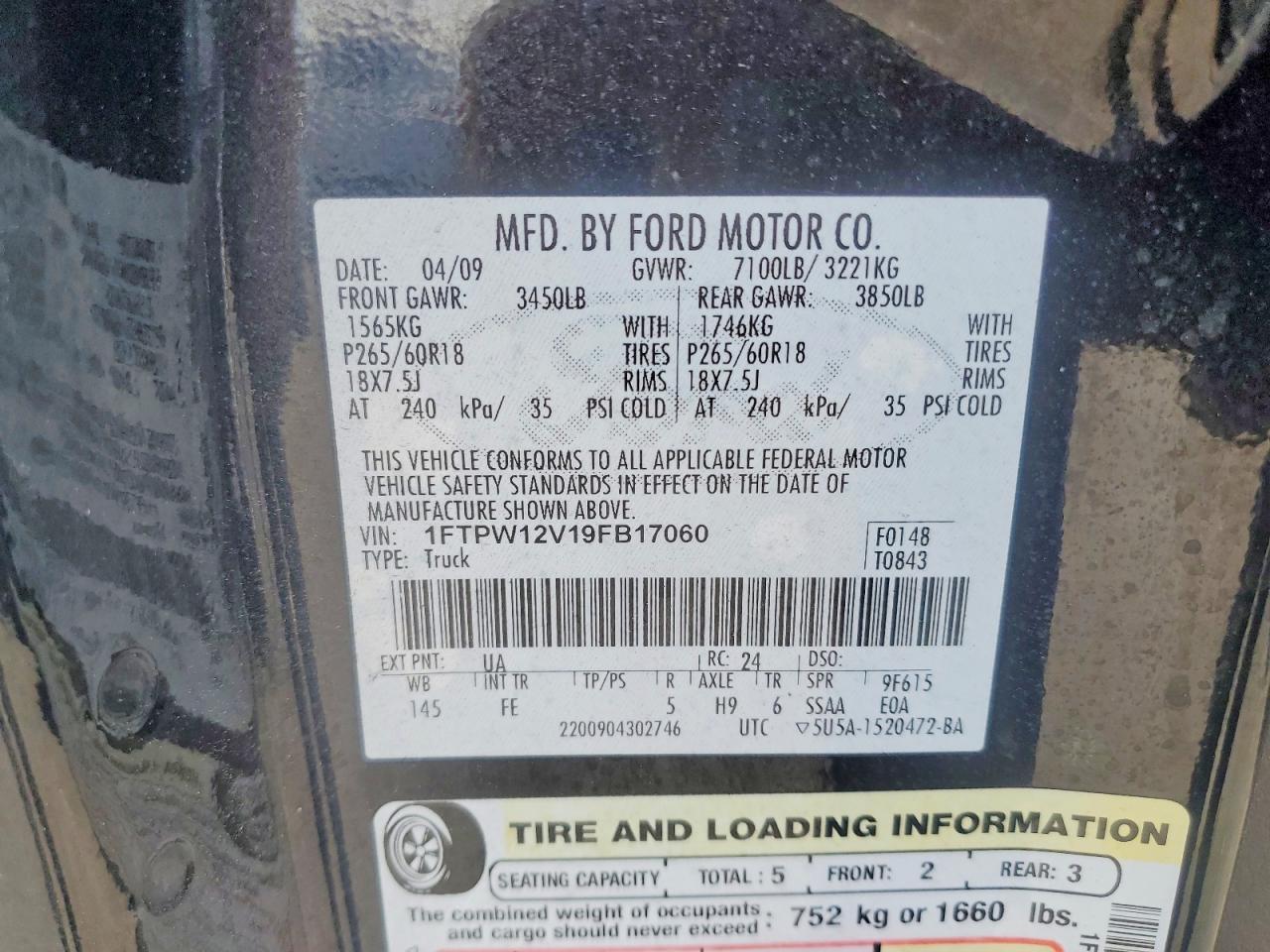 2009 Ford F150 Supercrew