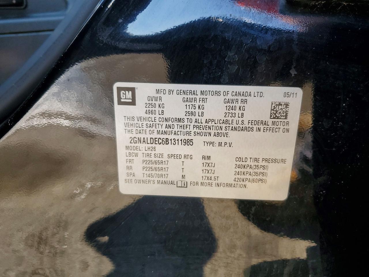 2011 Chevrolet Equinox lt