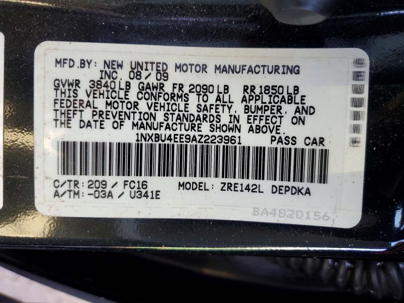 2010 Toyota Corolla le