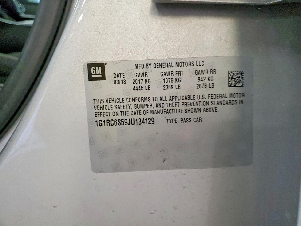 2018 Chevrolet Volt lt