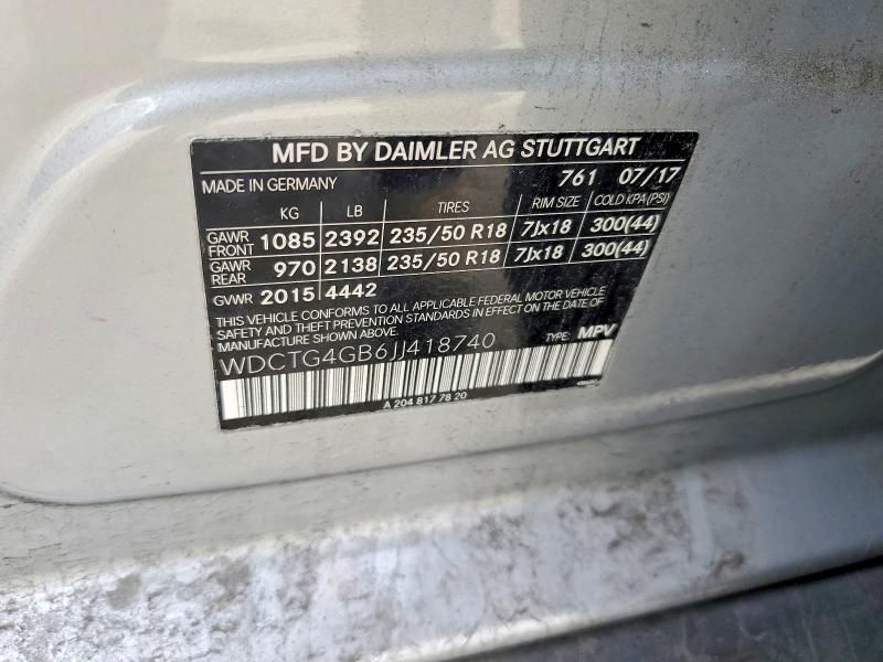 2018 Mercedes-Benz Gla 250 4matic