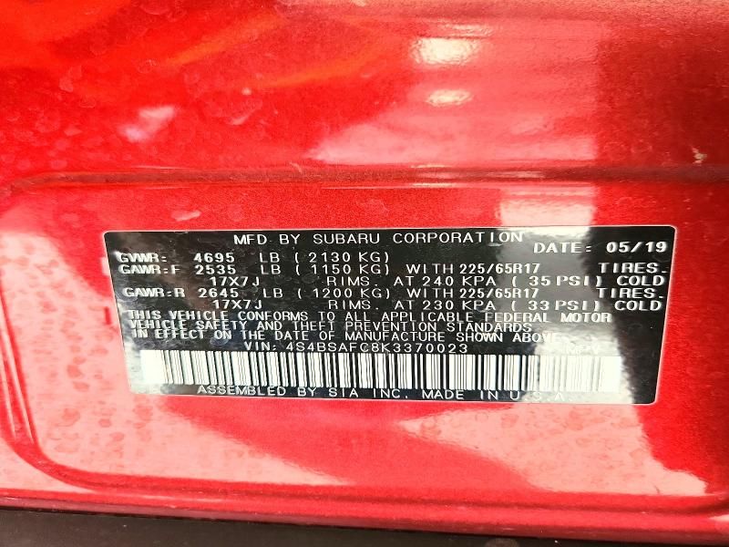 2019 Subaru Outback 2.5i Premium