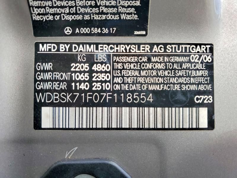 2007 Mercedes-Benz Sl 550