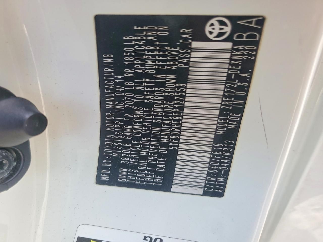 2014 Toyota Corolla l