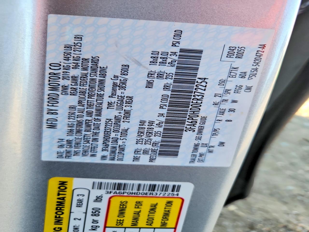 2014 Ford Fusion se
