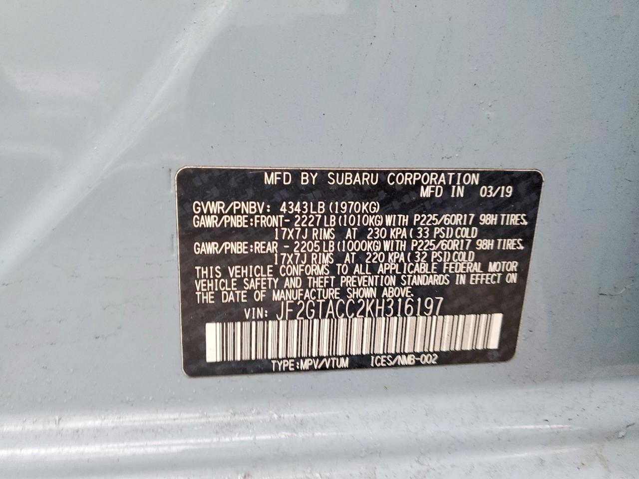 2019 Subaru Crosstrek Premium