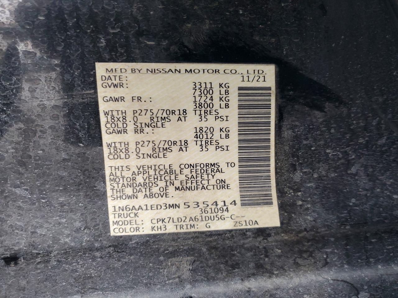 2021 Nissan Titan PRO-4X