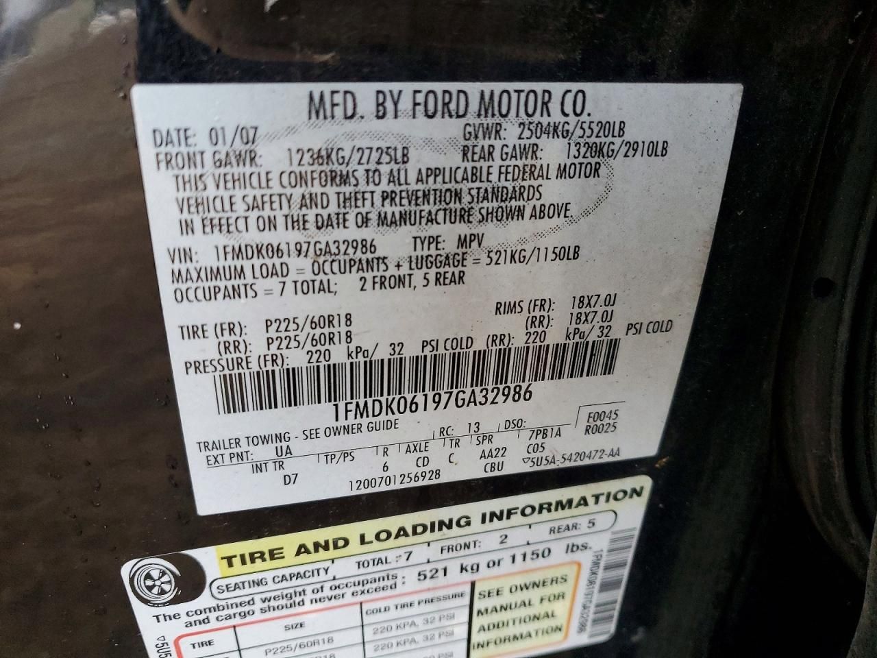 2007 Ford Freestyle Limited