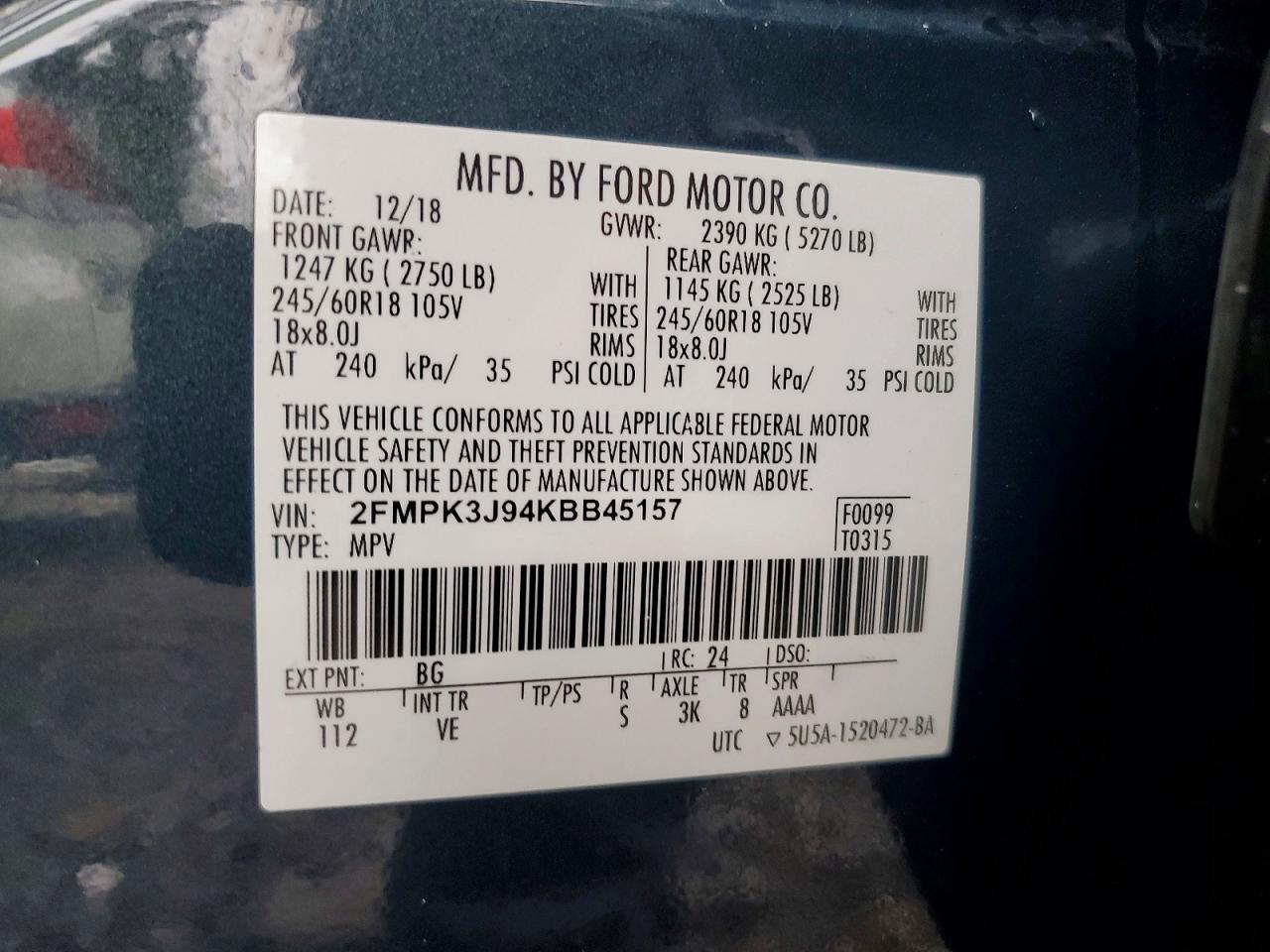 2019 Ford Edge sel