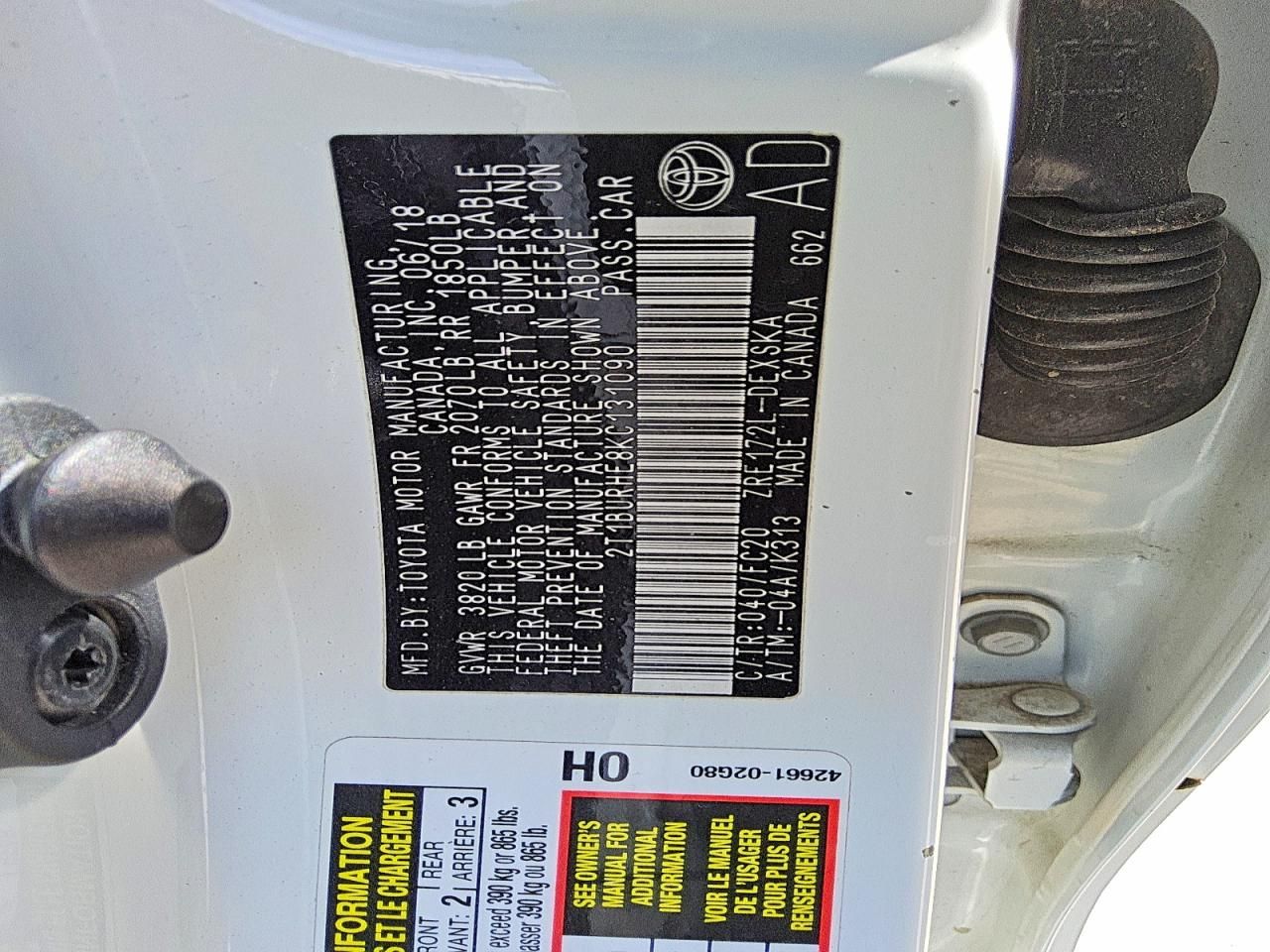 2019 Toyota Corolla l