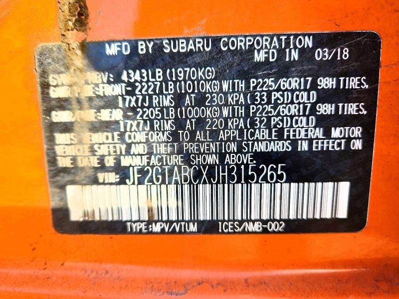 2018 Subaru Crosstrek Premium