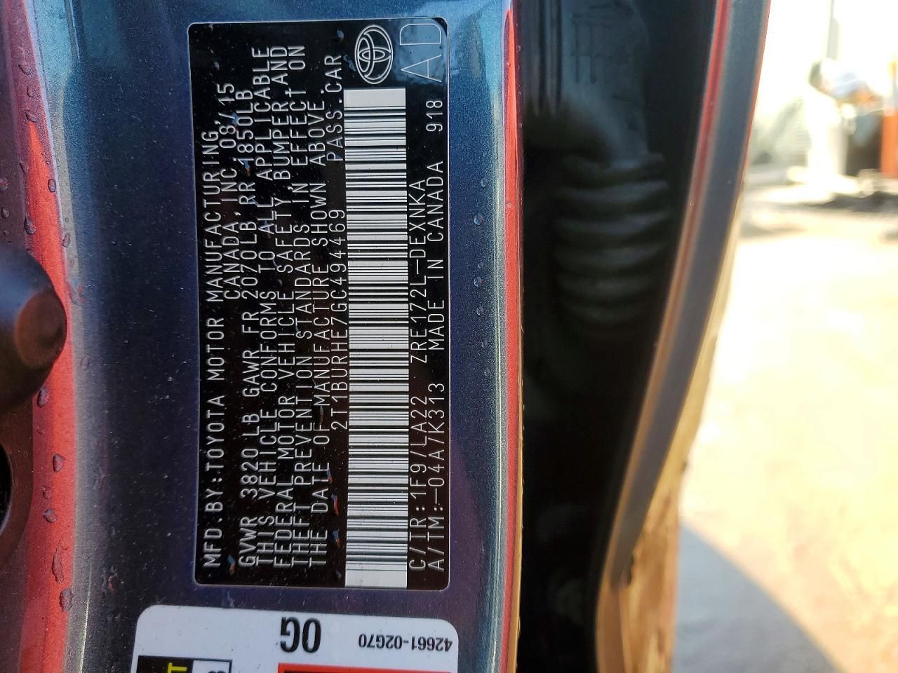 2016 Toyota Corolla l