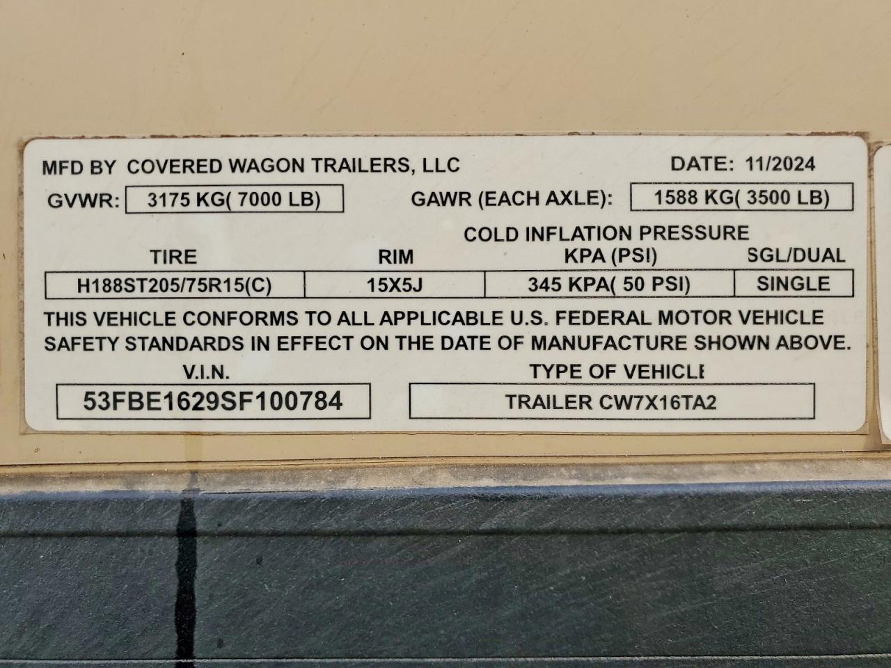 2025 Covered Wagon Traile Wagon Trailer