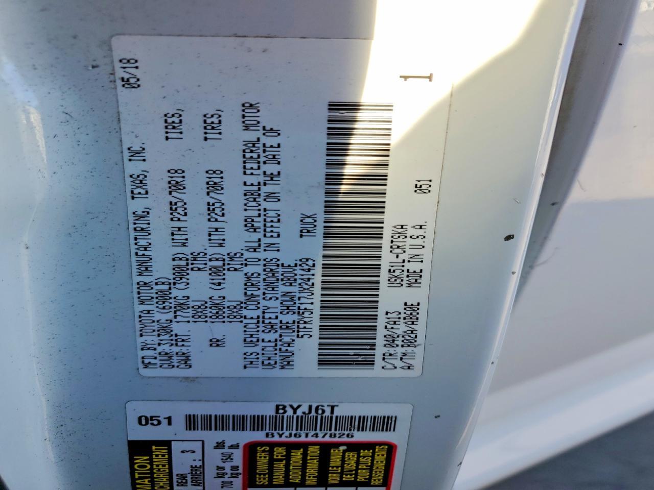 2018 Toyota Tundra Double cab sr