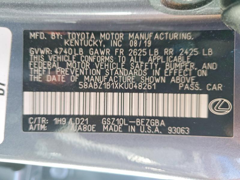 2019 Lexus Es 350 Base