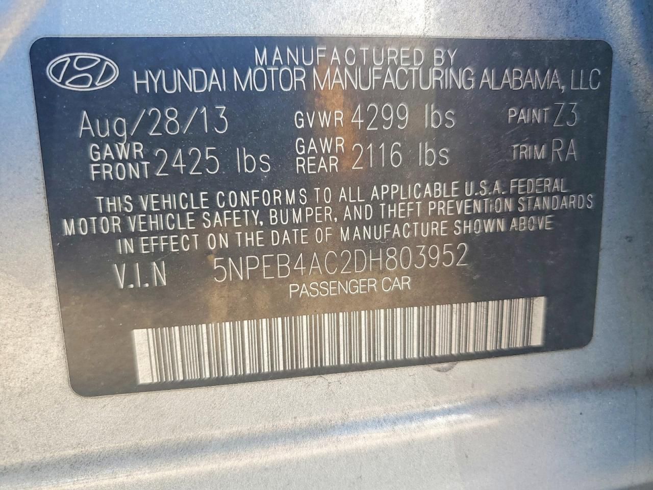 2013 Hyundai Sonata gls