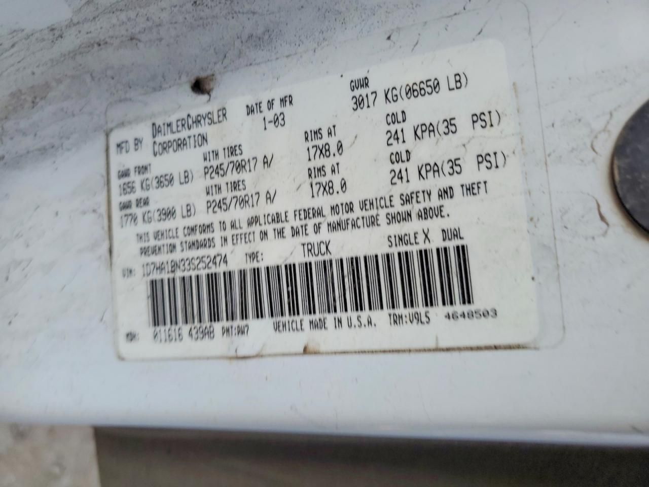 2003 Dodge Ram 1500 st