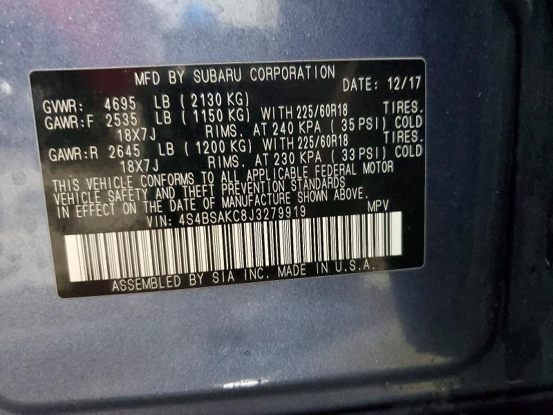 2018 Subaru Outback 2.5i Limited