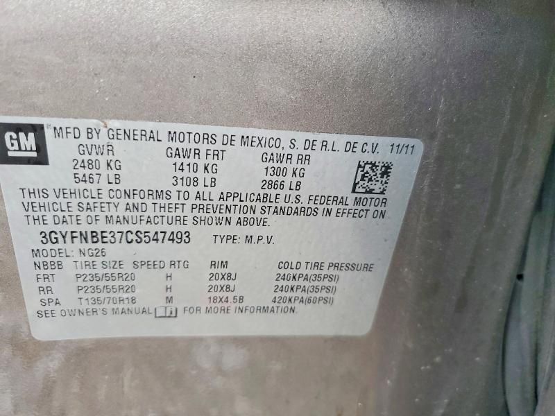 2012 Cadillac Srx Performance Collection